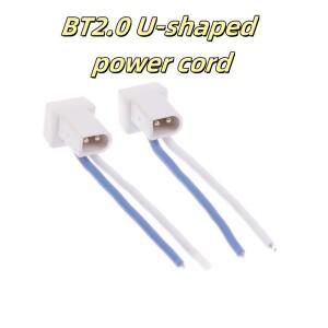 BT2.0 남성 커넥터가있는 2PCS RC 드론 액세서리 40mm U 자형 1S Whoop 케이블 피그 테일 어댑터