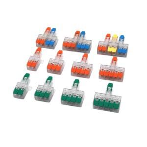 와이어 커넥터 1 2 3 핀 분배기 Led 전기 푸시 터미널 블록 퀵 도체 케이블 정션 박스 0.5-6mm²