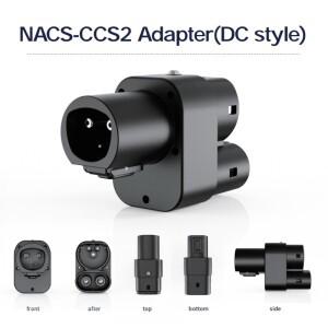 NACS에서 CCS2로 전환 EV 어댑터 슈퍼 충전기 250KW 1000V 콤보 2 커넥터 DC 고속 전기차 테슬라호환용