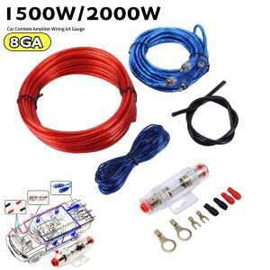 1500W/2000W 자동차 파워 앰프 배선 키트 8GA RCA 전원 케이블 서브우퍼 스피커 라인용