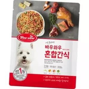 바우와우 반려견 펫 간식 믹스 350g 강아지 트릿 스틱 사료