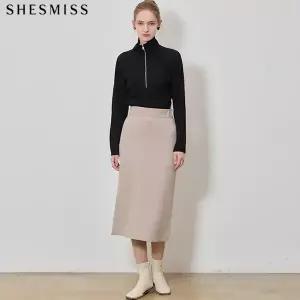 [쉬즈미스(SHESMISS)] 젠트리 슬릿 니트 스커트 (택가격: 178000원)