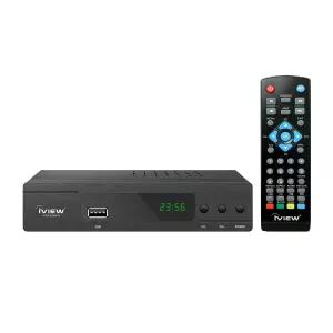 iView 3300STB ATSC 컨버터 박스(녹음 미디어 플레이어 내장 디지털 시계 아날로그-디지털 QAM 튜너 HDMI