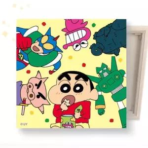 [아트박스]/아이러브페인팅 DIY캔버스형 보석십자수 25x25cm 짱구와 장난감친구들