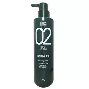 아모스 녹차실감 리바이탈라이징 산뜻한 타입 지성 샴푸 500g 1개