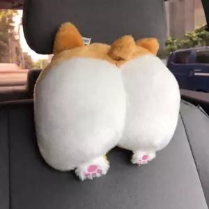 웰시코기 목받침쿠션 넥필로우 차량용 헤드쿠션 사무실 의자 인형 목쿠션 선물