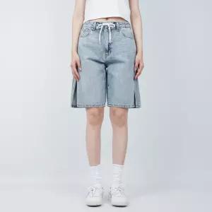 게스 여성 반바지 허리 끈스트링 반바지 라이트블루 YP2D7965