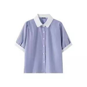 [르샵]스트라이프 카라 퍼프 반팔 셔츠 DQ2BA021A _P421889267