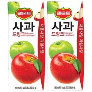 [하프클럽/기타]롯데 델몬트 사과 드링크 190ml x  32개