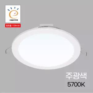 다운라이트 LED 친환경 6인치 15W 주광 KS in-240977매입등 색등 주광색 원형등 조명 형조명 플라스틱등
