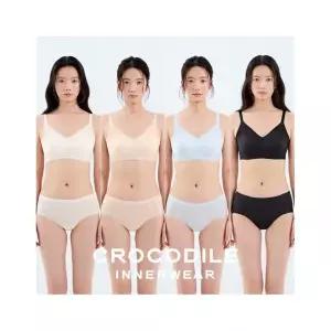 크로커다일 이너웨어 쿨라이트 실키핏 일체형 스트랩 브라팬티 8종세트 CDW6N46474849_T 982012