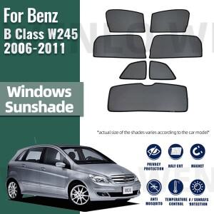 메르세데스 벤츠 호환 B 클래스 W245 2006-2011 자동차 차양막 맞춤형 사이드 윈도우 커튼 커튼 선 쉴드 바