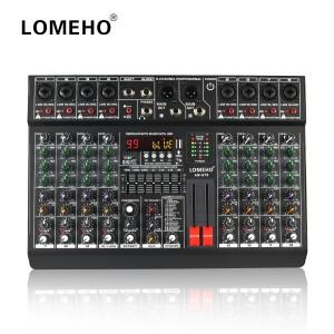 LOMEHO 8 채널 믹싱 콘솔  오디오 사운드 믹서  USB 블루투스 DJ 믹스 테이블 AM-GT8  99 DSP 효과  7 밴드
