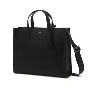 [매장발송] 헤지스 ACC 정품 [15인치 노트북 수납가능][KEVIN]블랙 로고배색 크로스 토트백 33cm HJBA6F887