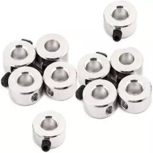 YXQ 비행기 착륙장치 휠 스톱 0.2 /5.1mm 칼라 RC 모형 항공기용 10개입