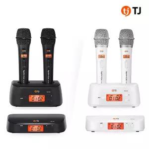 TJ미디어 태진 TMW-100 무선 마이크 2개 세트 78채널 노래방 행사용