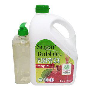 [기타]슈가버블 애플주방세제 4L+940ml