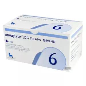 노보파인 인슐린 펜니들 Novofine 32G 6mm Tip etw 100개입 주사 바늘 침
