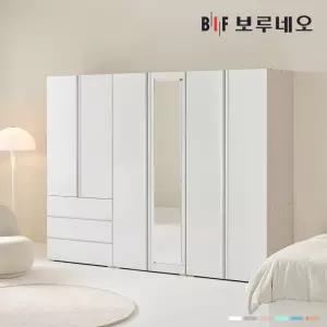 보루네오 타키 2400 FF세트 장롱 장농 이불장 안방 작은방 원룸 서랍 거울 8자