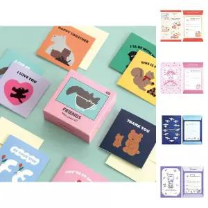 프렌즈 미니카드 세트 대용량 편지지/카드/응원/감사/예쁜/축하/봉투/미니/편지/메세지/팬시/손편지/생일