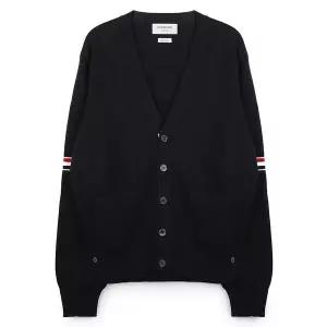 라프리마 [THOM BROWNE] 톰브라운 남성 코튼 니트 가디건 MKC310AY3007-415