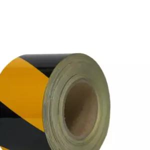 SOKIM 안전 반사 테이프 사선 황흑색 100MM X 45M 화물차반사띠