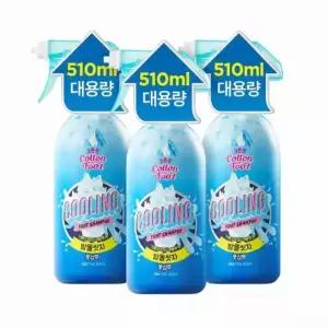 (가성비대용량)온더바디 코튼풋 발을씻자 풋샴푸 510ml 쿨링 3개
