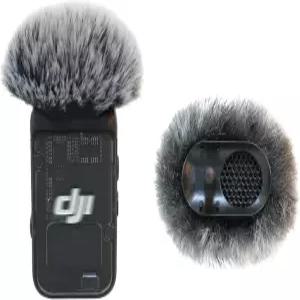 DJI MIC 2와 호환되는 항성 마이크 윈드스크린 1용 아님 / OSMO POCKET 퍼리 머플러 2팩-그레이