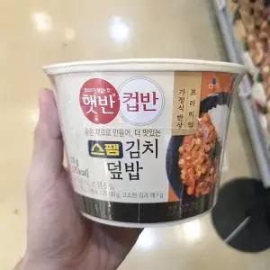씨제이 햇반 컵반 스팸 김치 덮밥 251g