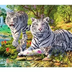 백호 패밀리 2 패브릭형 보석십자수 40x60 케이엠엘리 비즈십자수 페인팅 ooAF40D