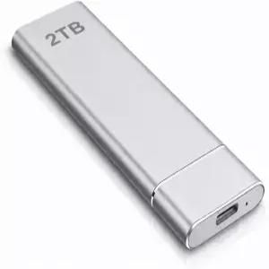 외장 하드 드라이브 울트라 슬림 HDD 스토어 PC MAC 노트북 - M1Silvery와 호환되는 휴대용