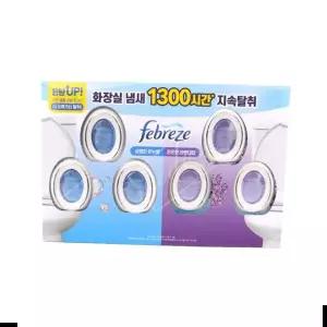 변기냄새제거 페브리즈 화장실비치형 상쾌한비누향과 라벤더향 6개