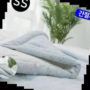 꽃무늬이불 마이크로화이바이불 빈티지플라워 마이크로 모달 간절기 이불 슈퍼싱글 SS 블루