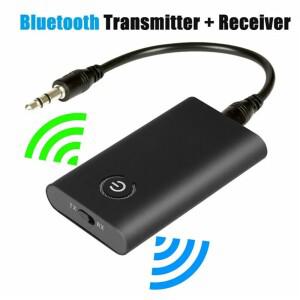2in 1 무선 블루투스 5.0 송수신기 충전식 오디오 어댑터 (TV  PC  차량용 스피커용) 3.5mm AUX 하이파이