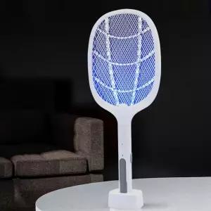 전기모기채 파리 전자 충전식 거치식 원버튼