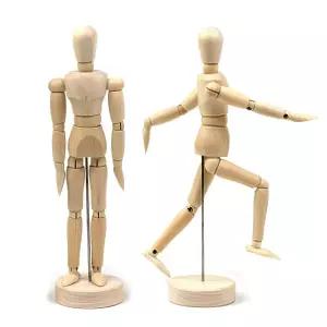 원목 나무 목각 사람 인체 모형 구체 관절 인형 중20cm 구체관절 드로잉
