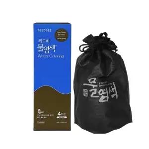 씨드비 프리미엄 물염색 시즌2 새치 커버 미디엄 브라운 4회분+염색도구