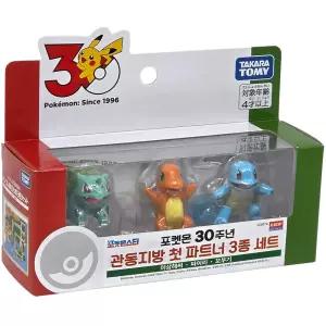 포켓몬스터 관동지방 3종세트 이상해씨 파이리 꼬부기 피규어 장난감 어린이 선물 모형