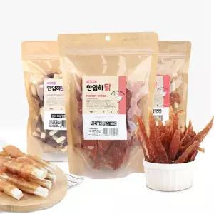 스틱 대용량 간식 모음 500g 국내산 강아지 수제 간식 닭 슬라이스 껌 져키 육포