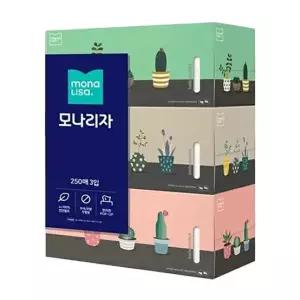 모나리자 무형광 라이브 스마트 각티슈 250매(3곽1팩)