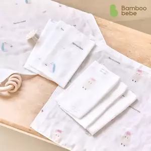 [밤부베베] 시그니처 거즈손수건_행복한 말랑이 6장