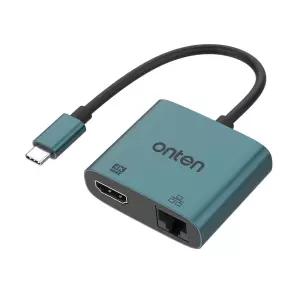 C타입 to HDMI 4K 60Hz 컨버터 RJ45 랜 100Mbps/젠더/모니터/케이블/MHL/콘버터/미러링/TV/SATA/USB/TOC/랜