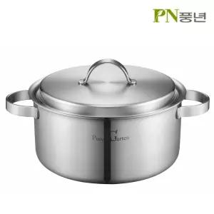 [온누리상품권] PN풍년 퓨어가르텐 통5중 IH 스텐 양수냄비 24cm 인덕션 찜 탕냄비