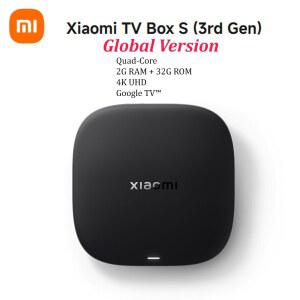 샤오미 TV 박스 S 3세대 글로벌 버전 4K 울트라 HD 32GB ROM 2.4GHz/5GHz 블루투스 5.2 구글 TV 구글 어시스턴트 미디어 플레이어