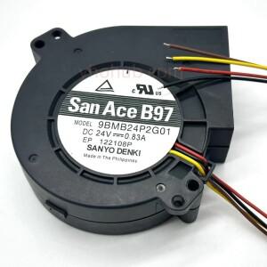 SANYO DENKI 서버 냉각 선풍기, DC 24V 0.83A, 9BMB24P2G01