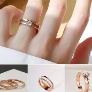반지 더블 써지컬 링 패션반지 01트리플큐빅링 F0ED4