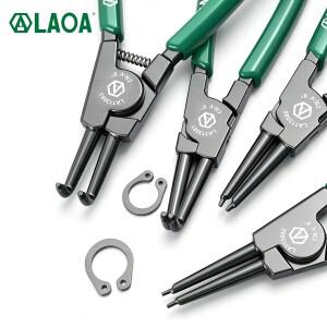 LAOA 9인치 스냅 링 플라이어 CR-V 스틸 내부/외부 직선/곡선 팁(40-100mm 자동차 수리 도구용)