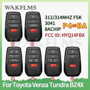 HYQ14FBX 토요타 시에나 벤자 툰드라 RAV4 프리우스 BZ4X -2025 스마트 자동차 키 312/314MHz 3041 8A 칩 P