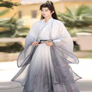 남자 사극의상 중국 협객 코스튬 공연 배우용 소품 스타일 복장 역할극 학자 연출