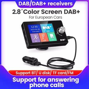DAB/DAB + 리시버 컬러 디스플레이 TFT LCD 스크린 유럽 자동차 FM 라디오 디지털 신호 Mp3 스테레오 방송